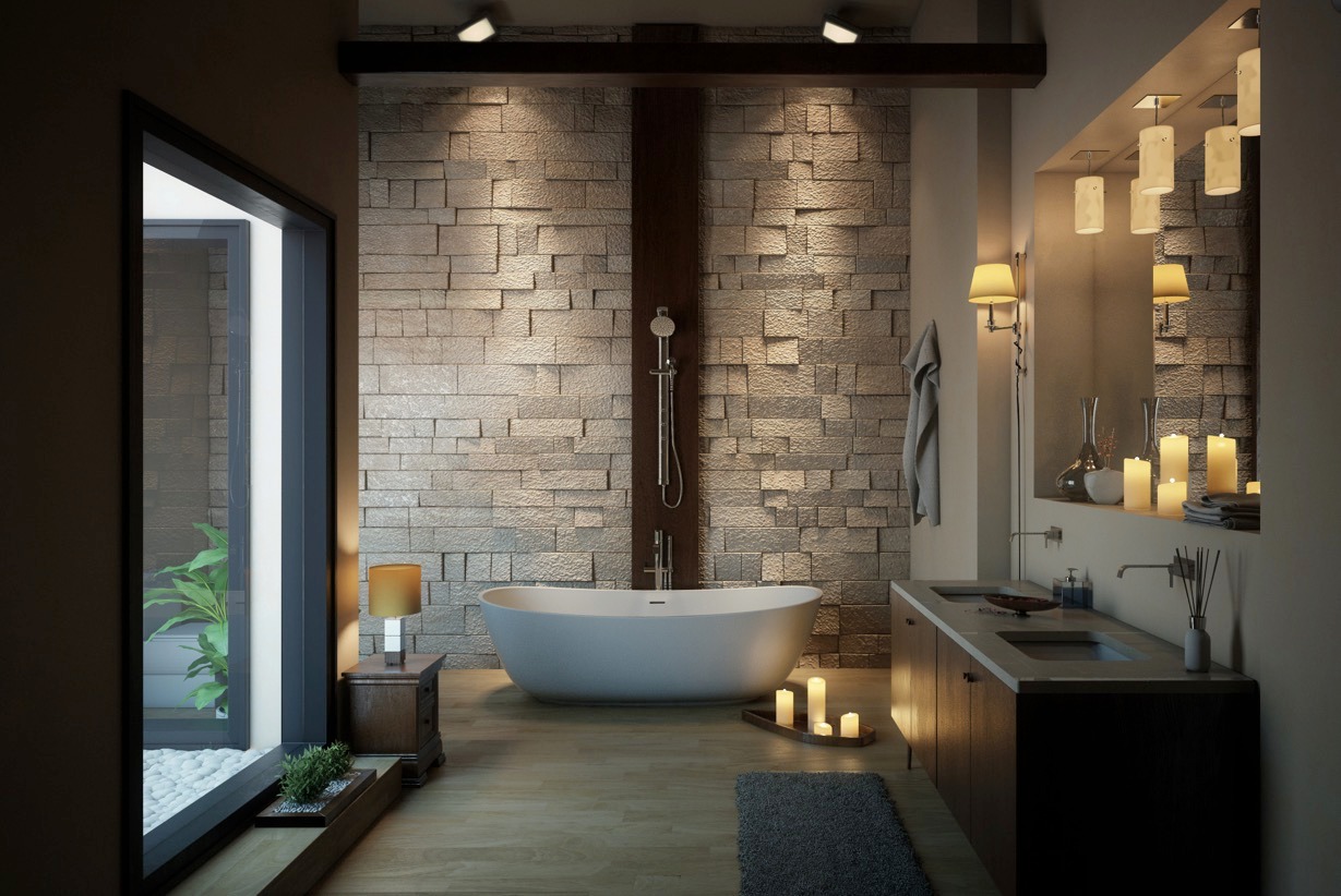 luxury wall texture bathroom