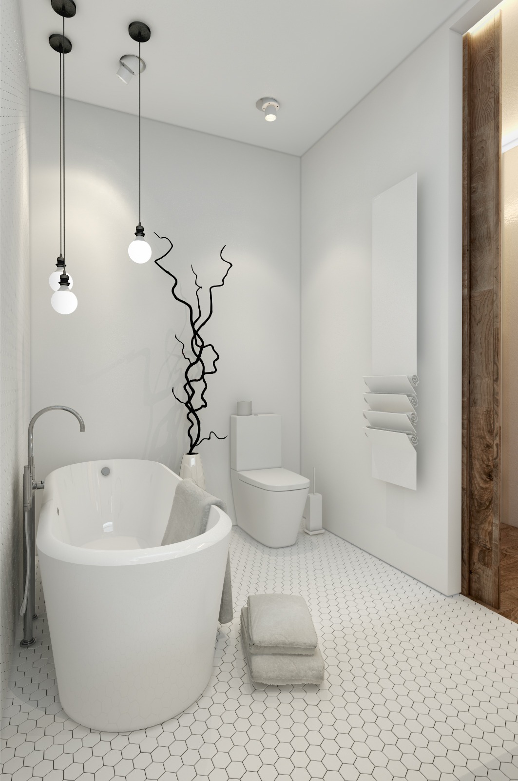 small white bathroom design