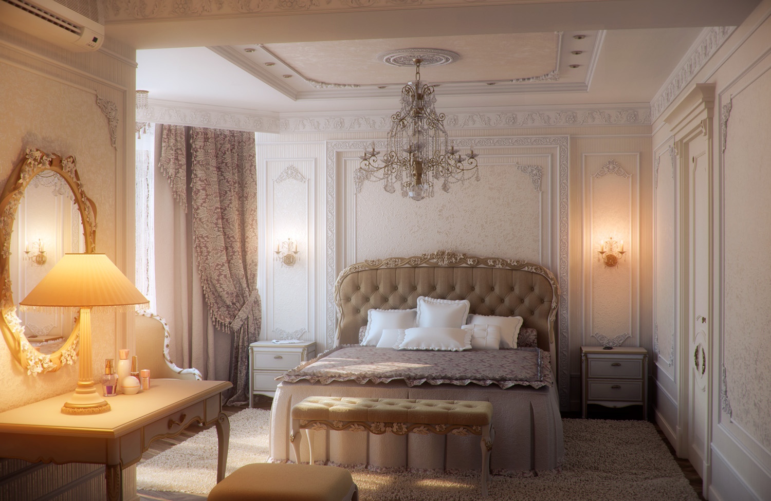 Decorating Elegant Bedroom Designs Adding a Perfect Classic and Luxury