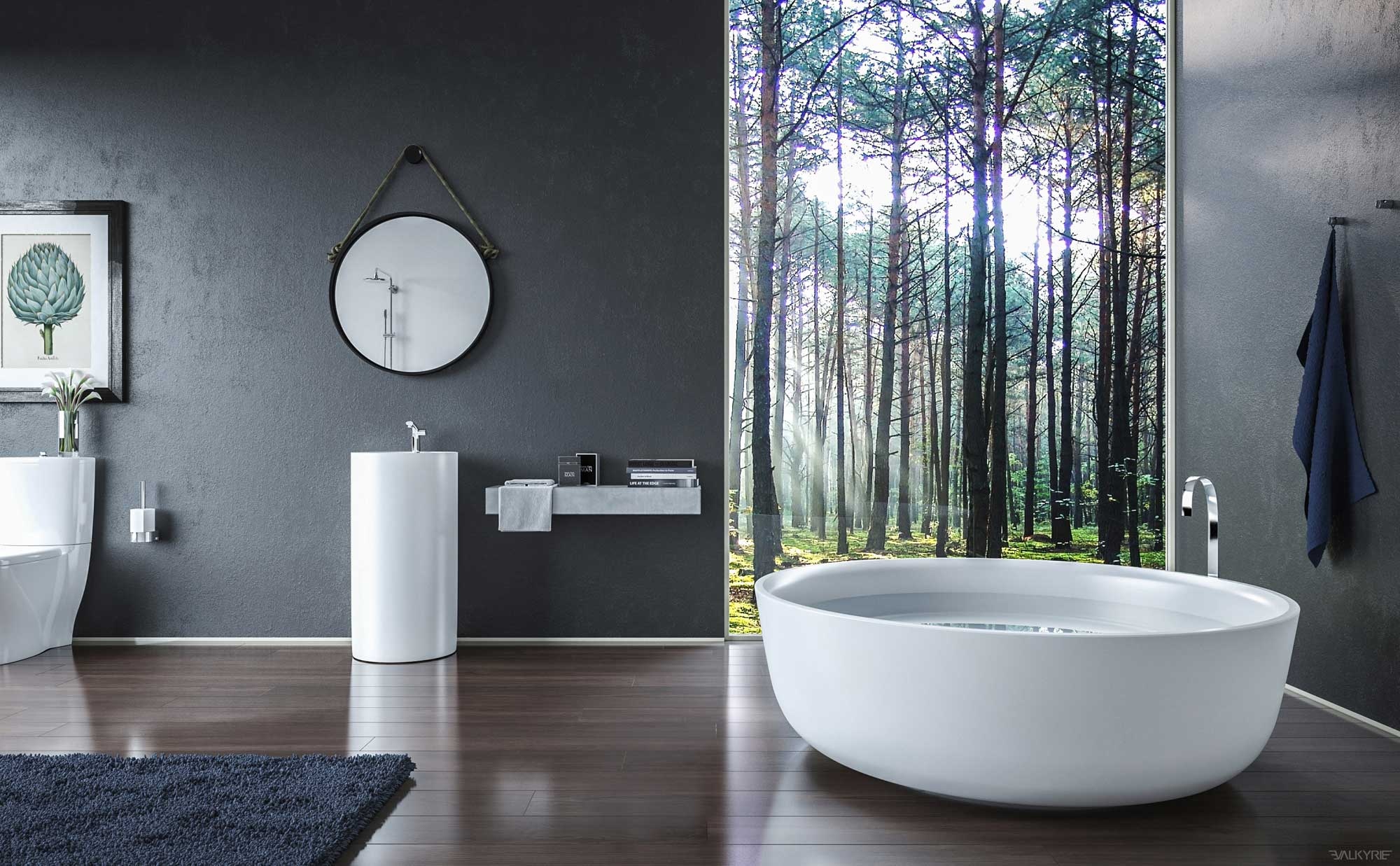 bathroom design with beautiful view