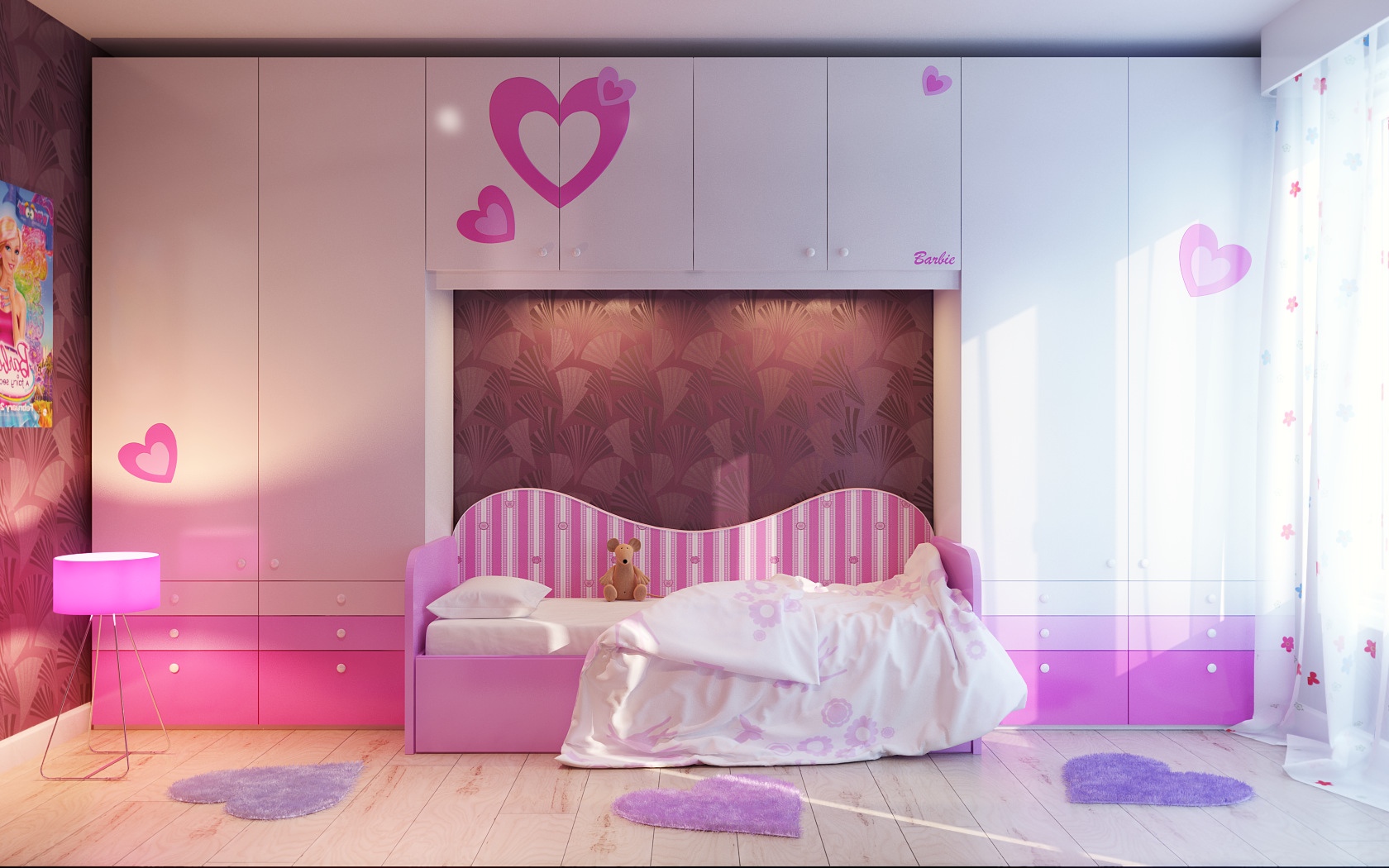 lovely pink girls room