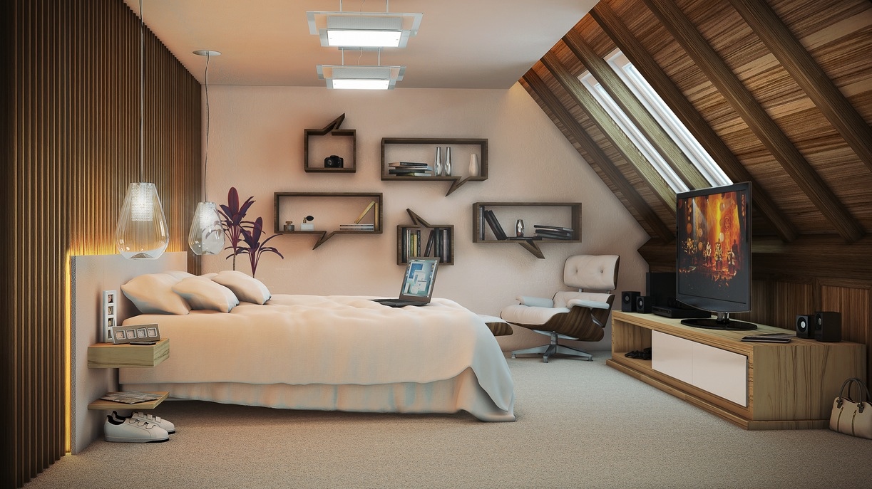 wooden bedroom decor 