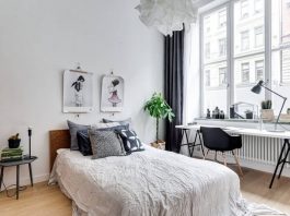 Bedroom interior design with Scandinavian style