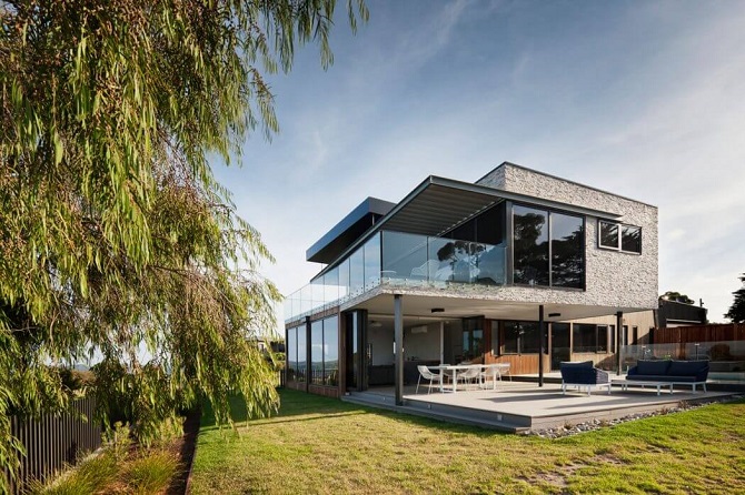 Contemporary two-storey house interior