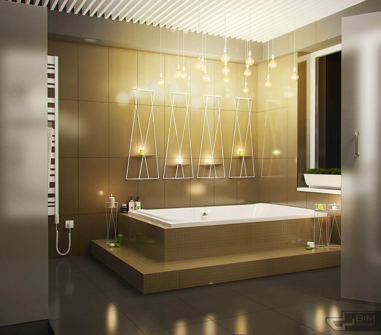 creative bathroom lighting