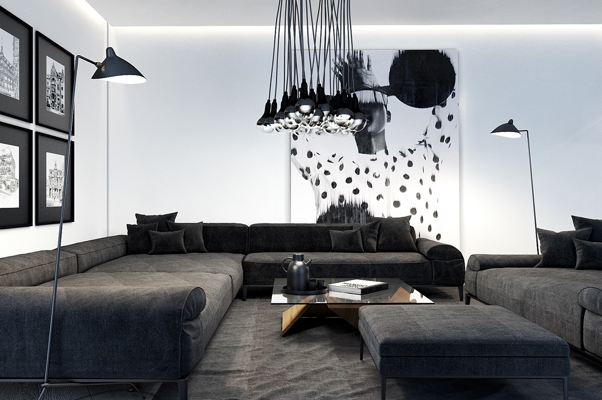 creative light fixture living room