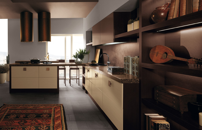 brown kitchen design