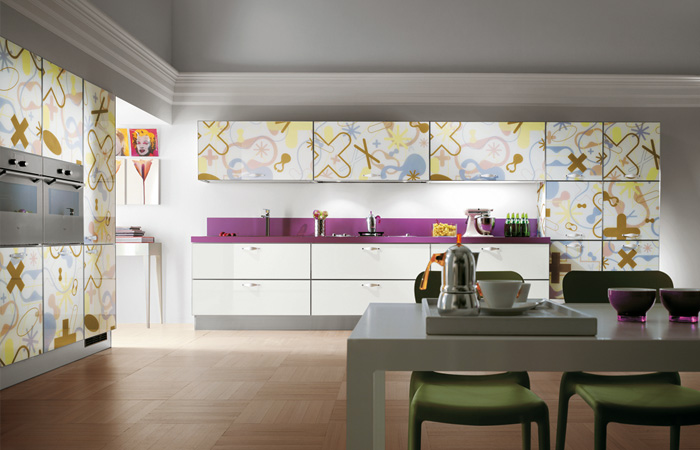 scavolini pastel graphic print cabinets 