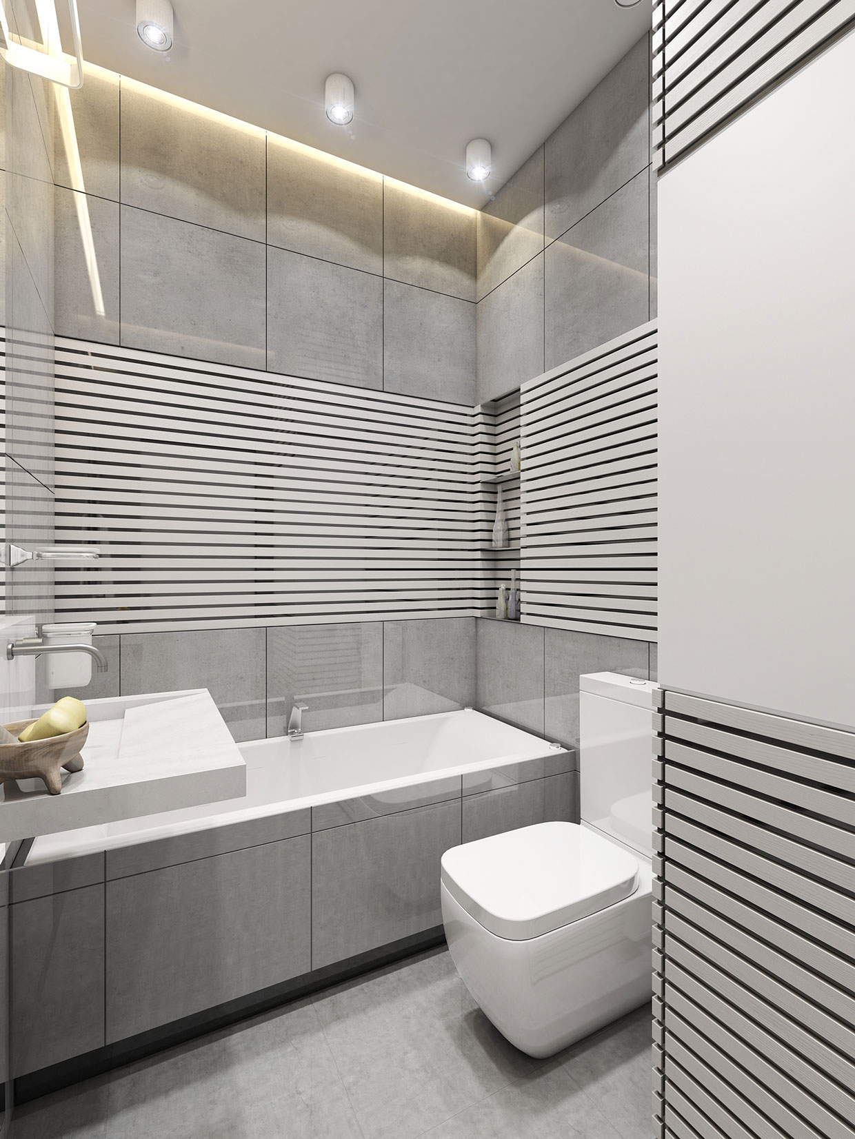 small gray bathroom design