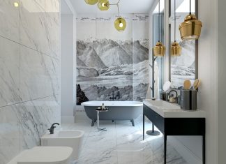 spacious bathroom design