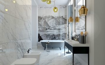spacious bathroom design