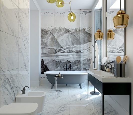 spacious bathroom design
