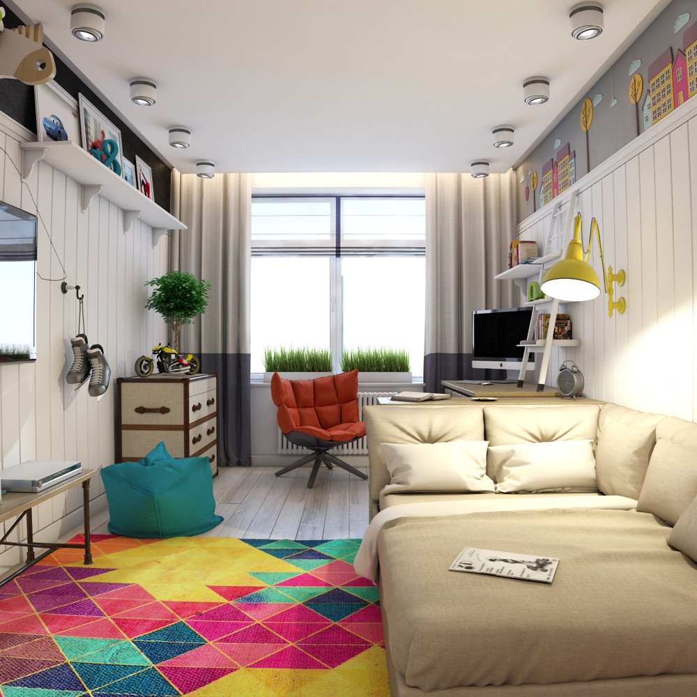 colorful teen room design