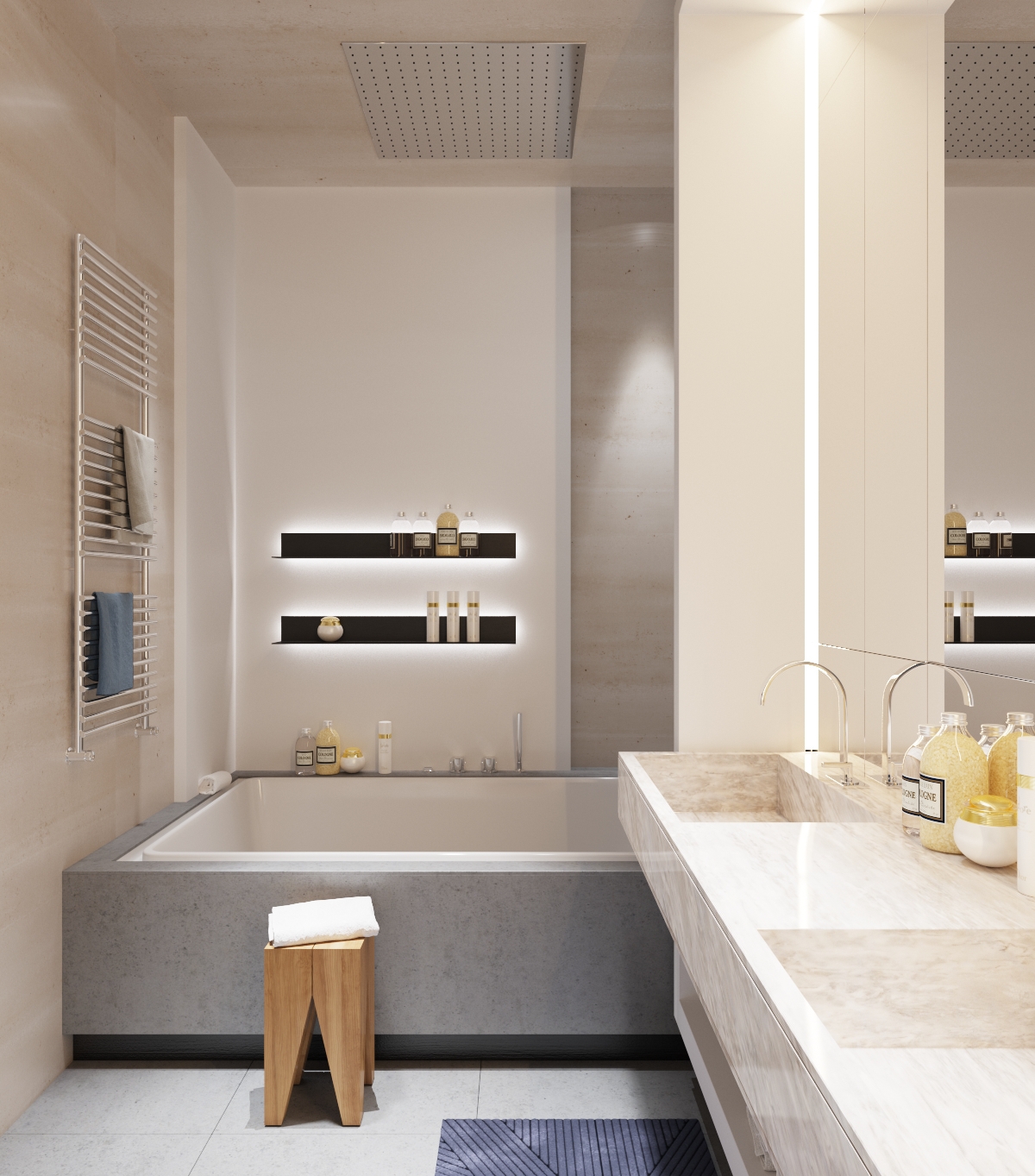 Small Minimalist Bathroom Designs Decorated With Variety of Modern