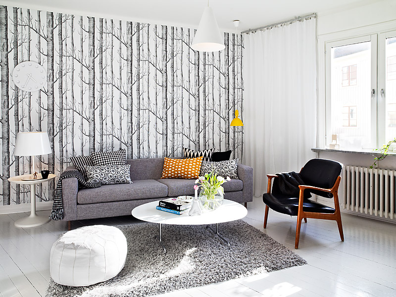 white swedish living room