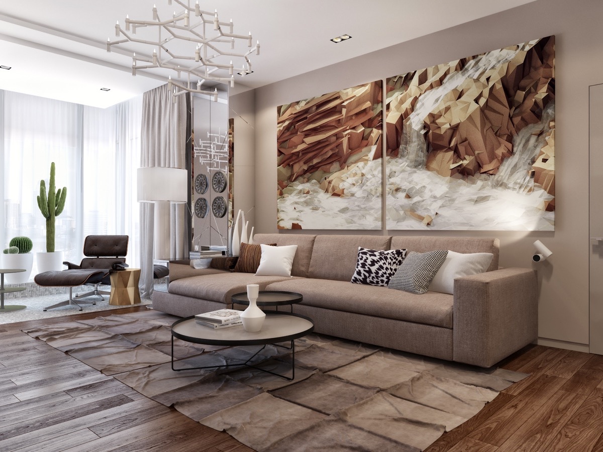 modern spacious living room