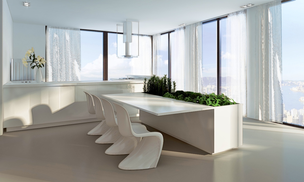 white modern dining room furniture