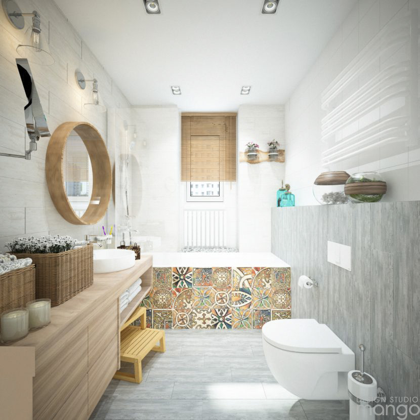 small white bathroom design