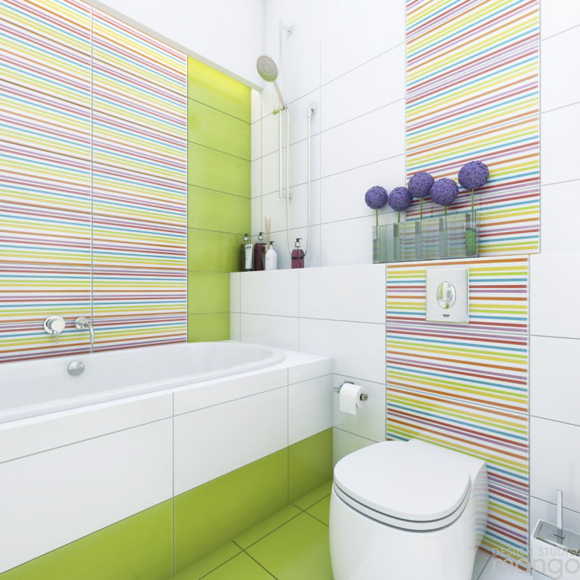 green small bathroom design