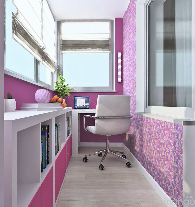 pink workspace design ideas