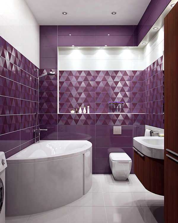 Luxury Bathroom Designs With Colorful Backsplash Decorating Ideas Looks ...