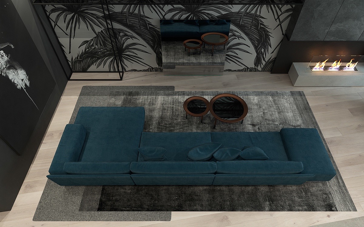 open plan living room design