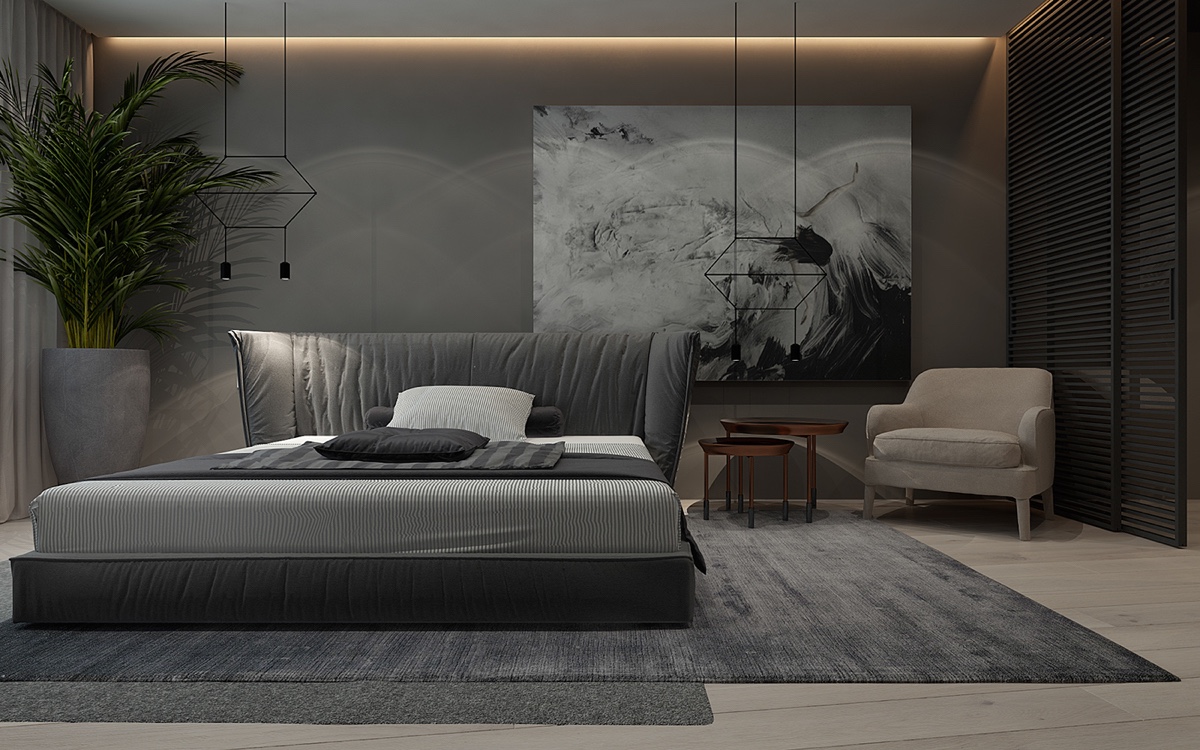 luxury gray bedroom design