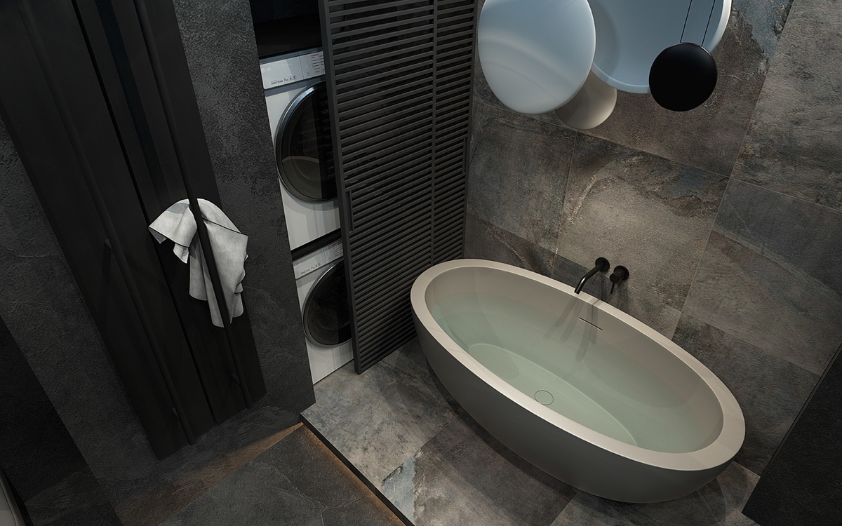 modern gray bathroom design