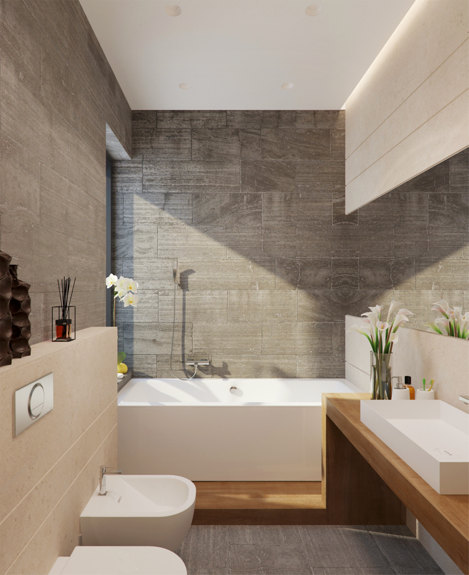 minimalist gray bathroom decor