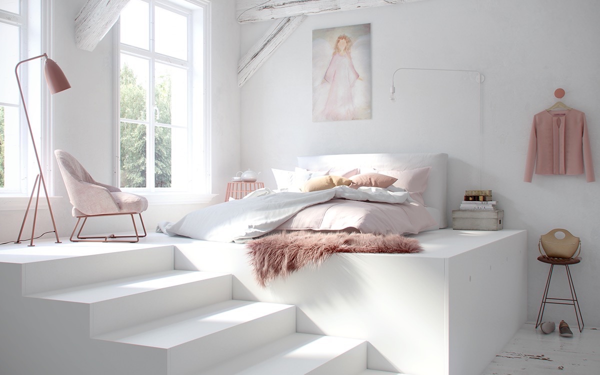 white bedroom design