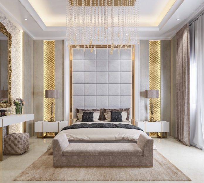 luxury bedroom wall texture design