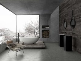 minimalist white bathroom