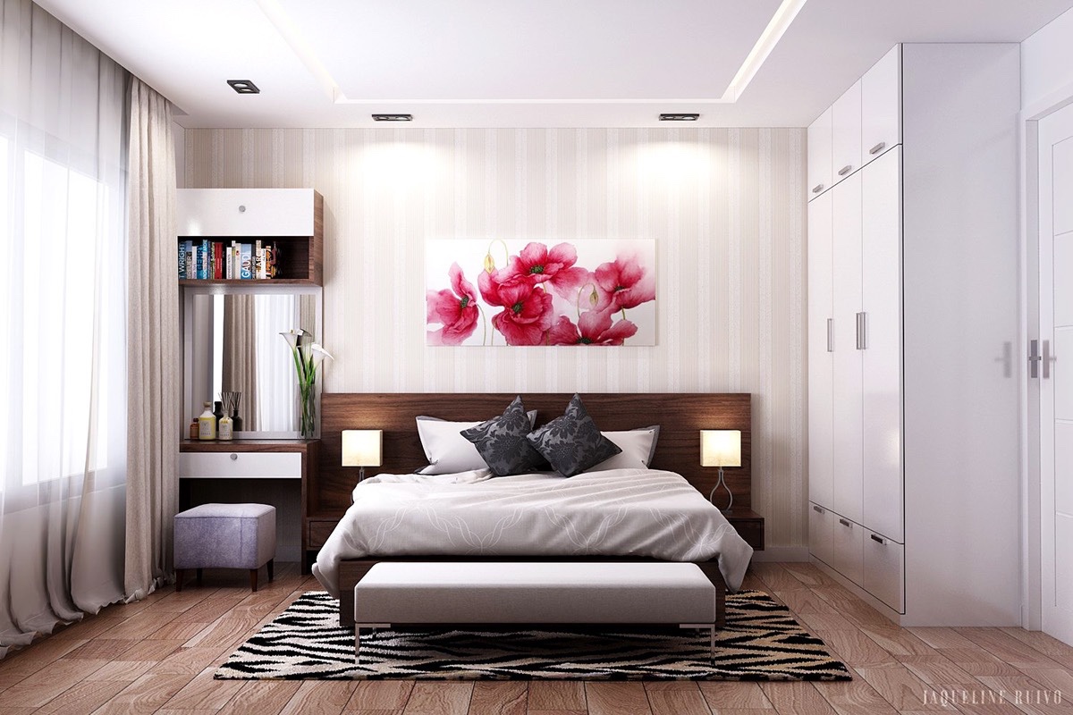 minimalist wooden bedroom design