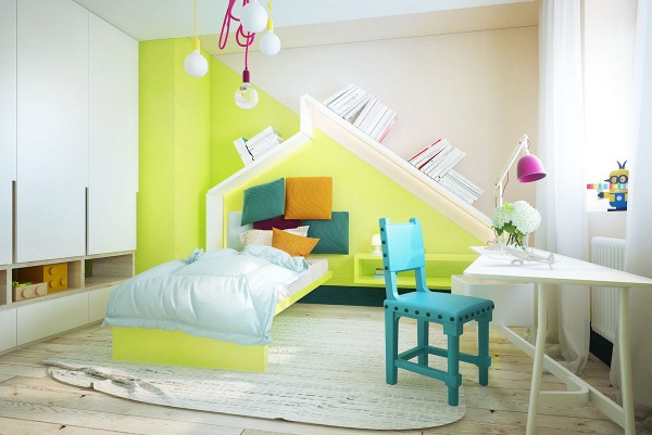 green kids room design