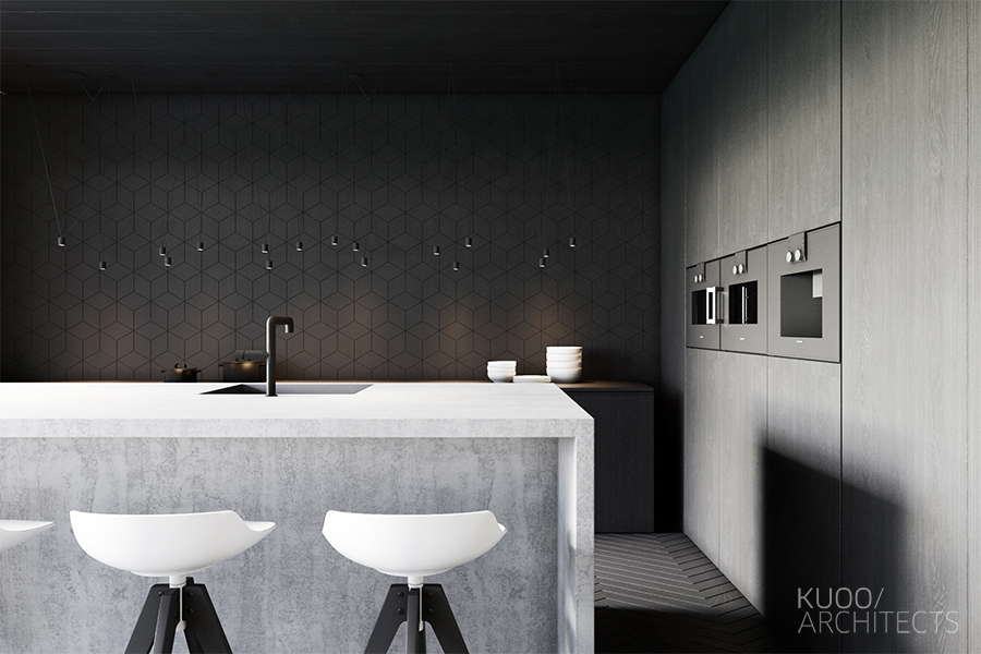 gray color kitchen decor