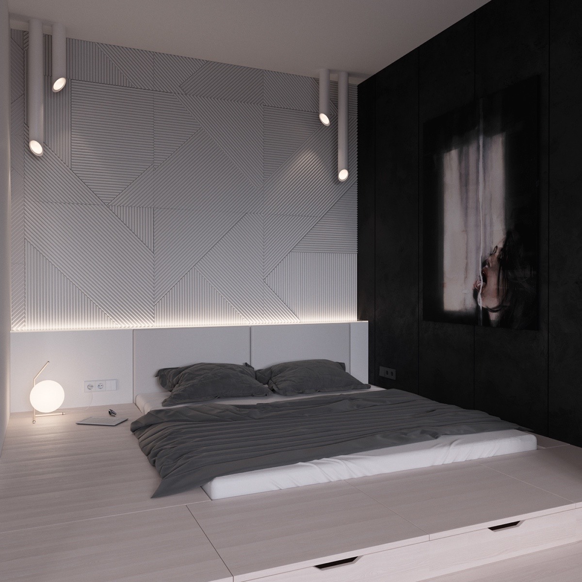 gray bedroom decor