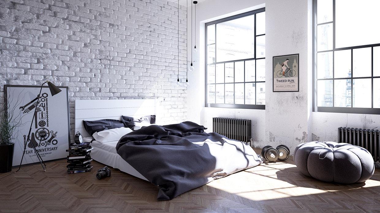 modern white bedroom design