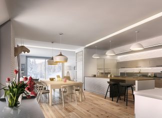 minimalist wooden kitchen