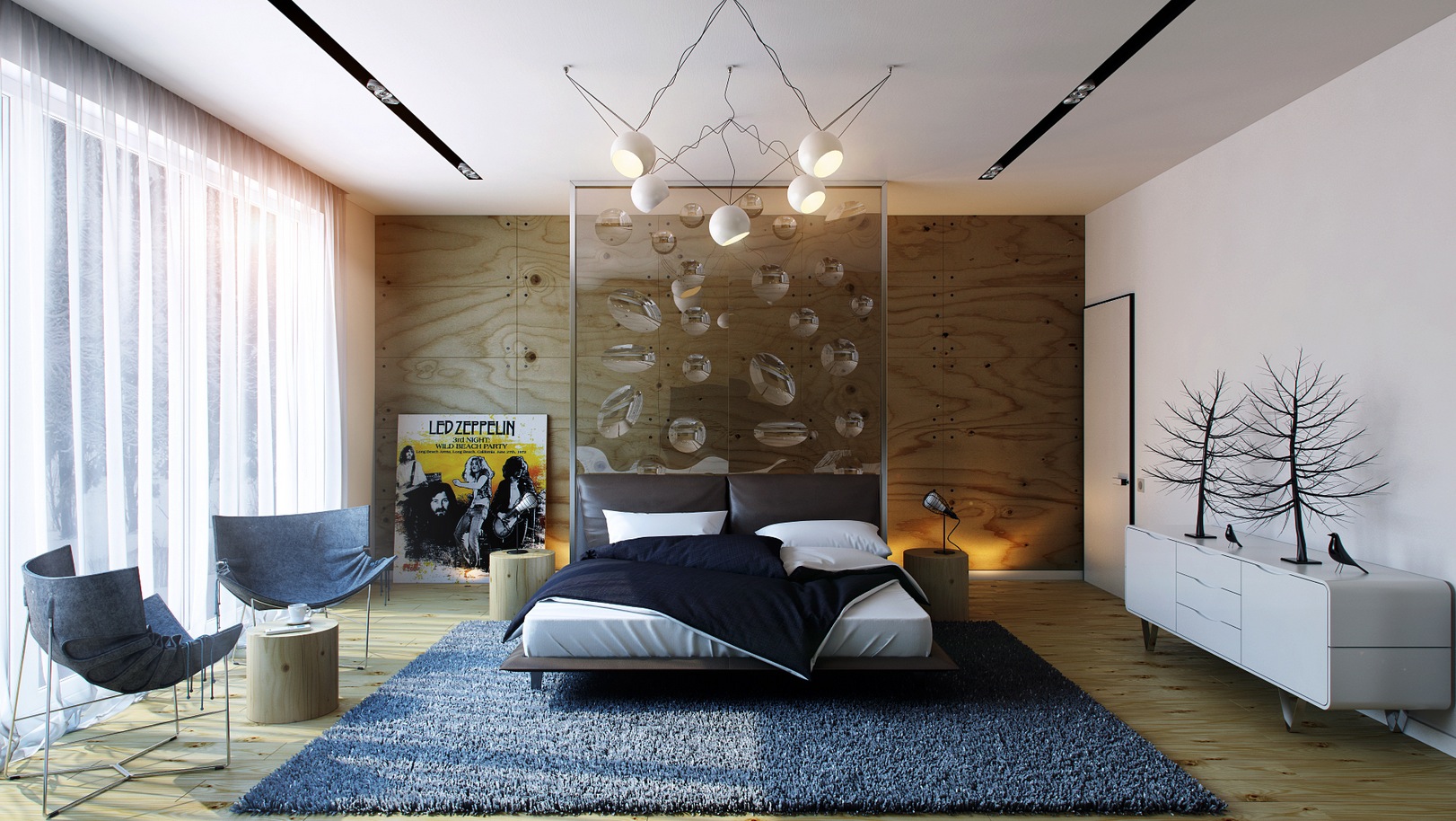 wooden bedroom decor
