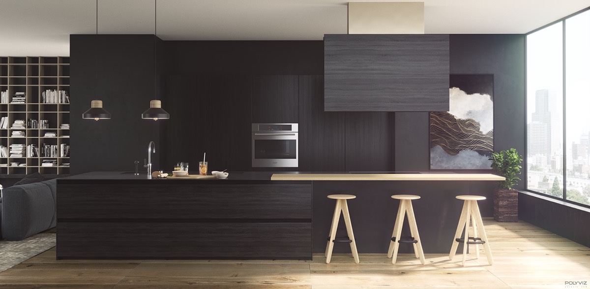 Types Of Luxury Dark Kitchen Designs Completed With Modern And Stylish Decorating Ideas Roohome