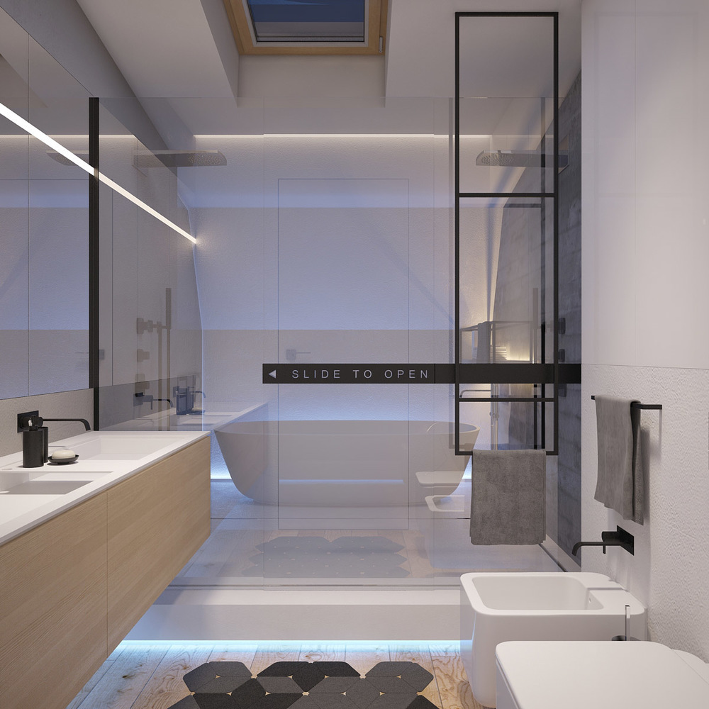 modern spacious bathroom