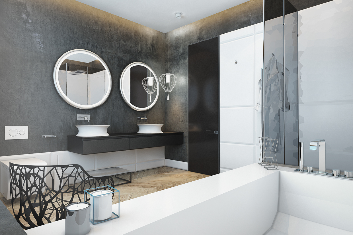 white luxury bathroom