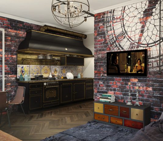 small open plan apartment design