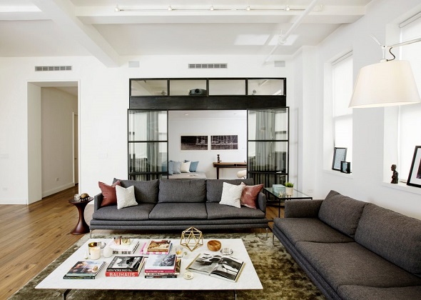 Contemporary spacious apartment design ideas