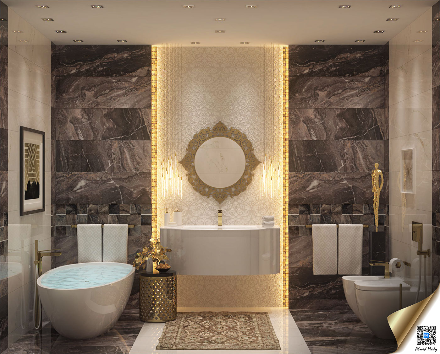 marble tile bathroom design