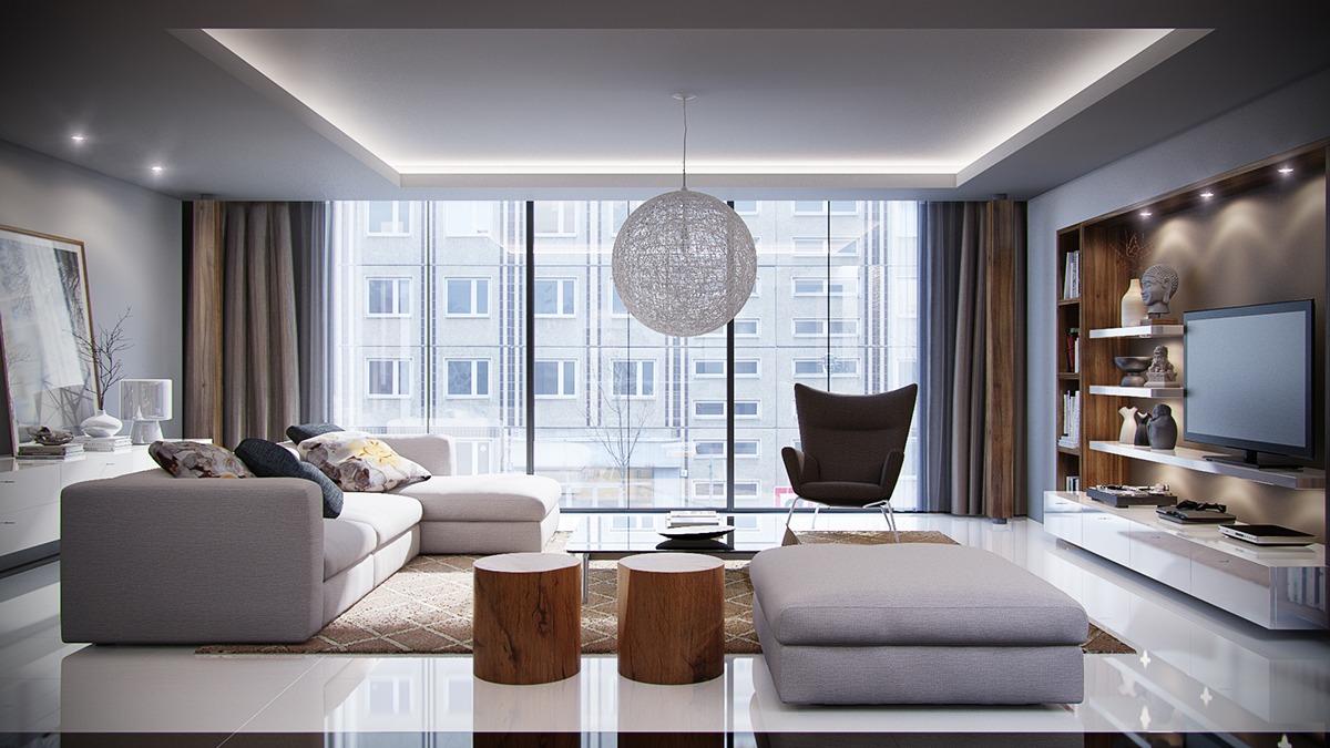 Types Of Spacious Modern Living Room Designs Which Arranged With Luxury 