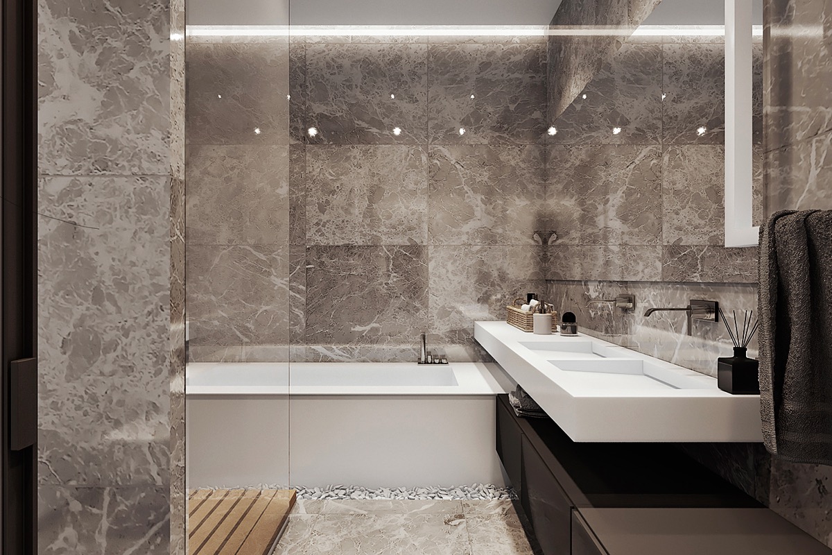 modern bathroom backsplash decor