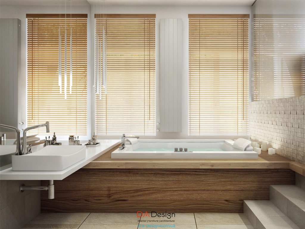 modern wooden bathroom design