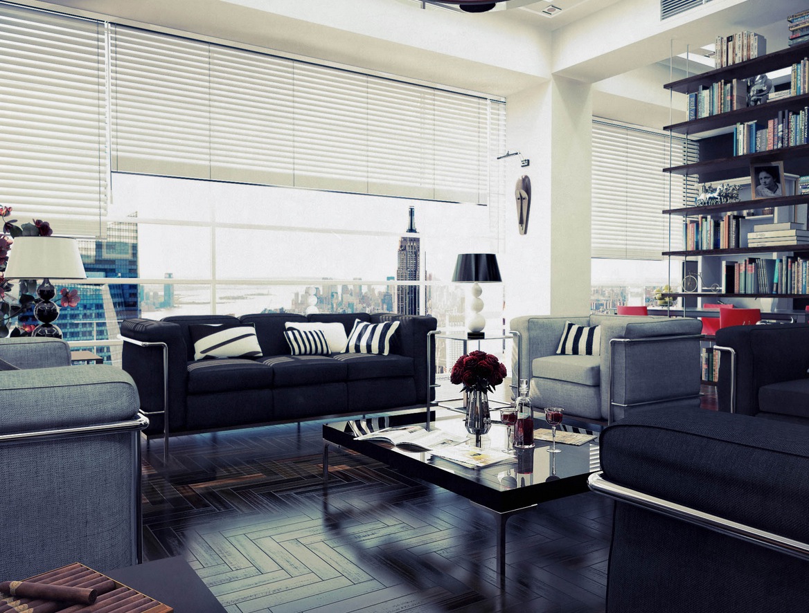 masculine living room