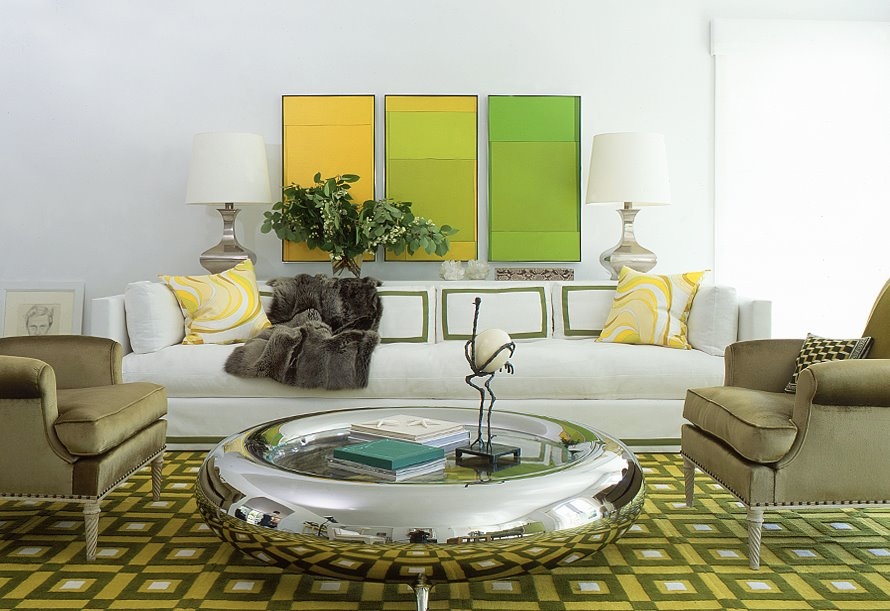 green living room decor